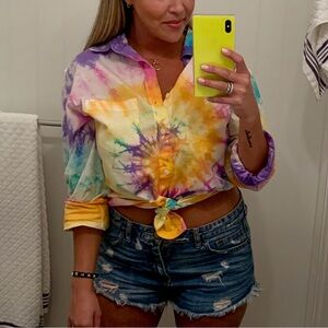 Tie Dye Button Down